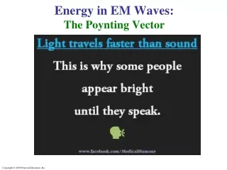 Energy in EM Waves:  The Poynting Vector