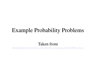 Example Probability Problems