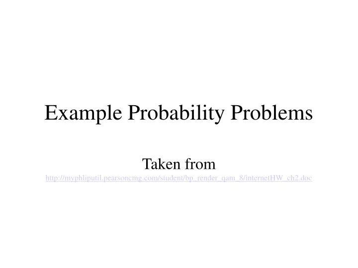 example probability problems