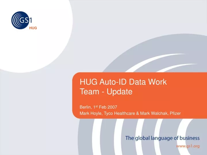 hug auto id data work team update