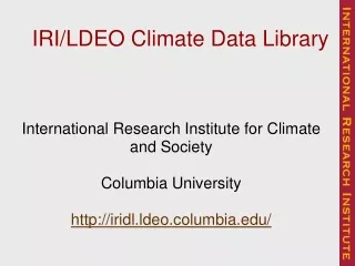 IRI/LDEO Climate Data Library