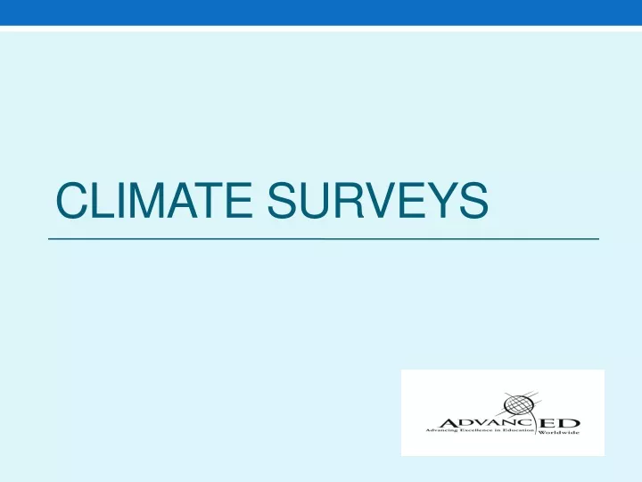 climate surveys