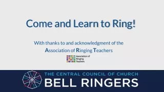 Come and Learn to Ring!