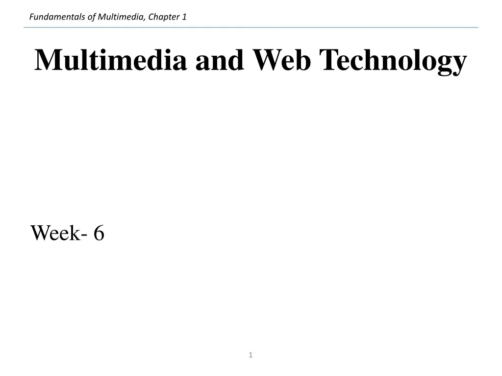 PPT - Multimedia and Web Technology PowerPoint Presentation, free ...
