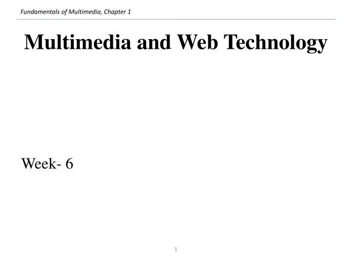 multimedia and web technology