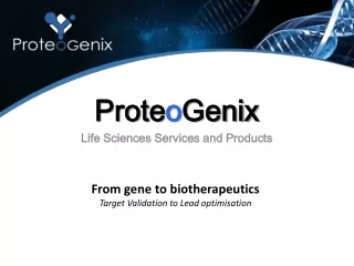 Prote o Genix Life Sciences Services and Products