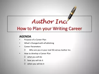 Author Inc .  How  to Plan your Writing Career