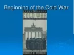 Beginning of the Cold War