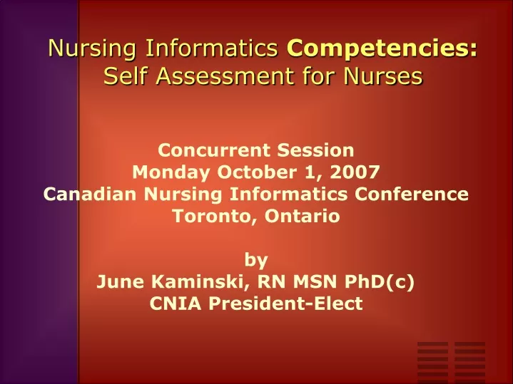 nursing informatics competencies self assessment for nurses
