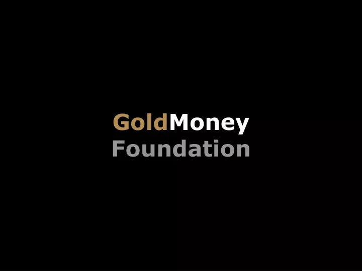 gold money foundation