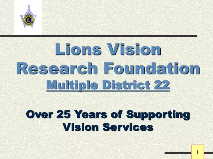 lions vision research foundation multiple