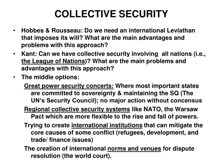 collective security
