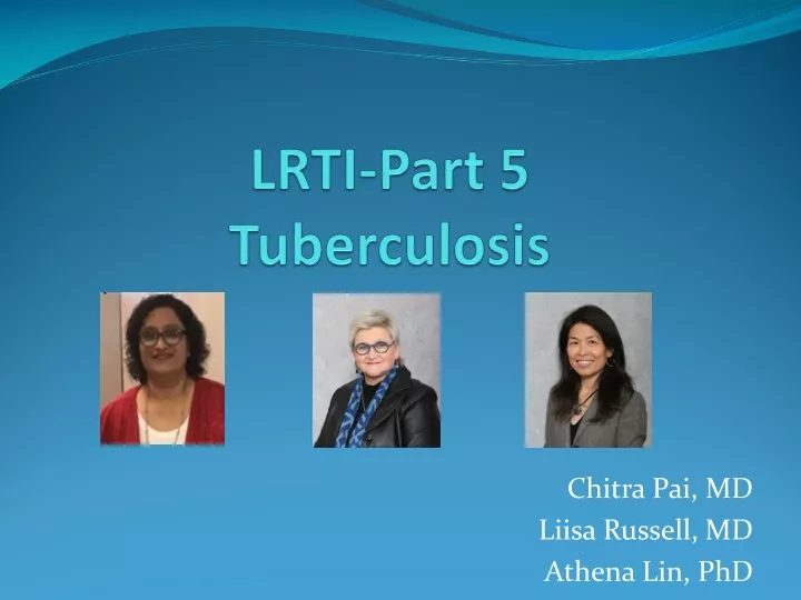 lrti part 5 tuberculosis