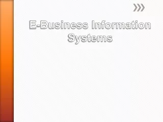 E-Business  Information  Systems