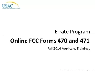 Online FCC Forms 470 and 471