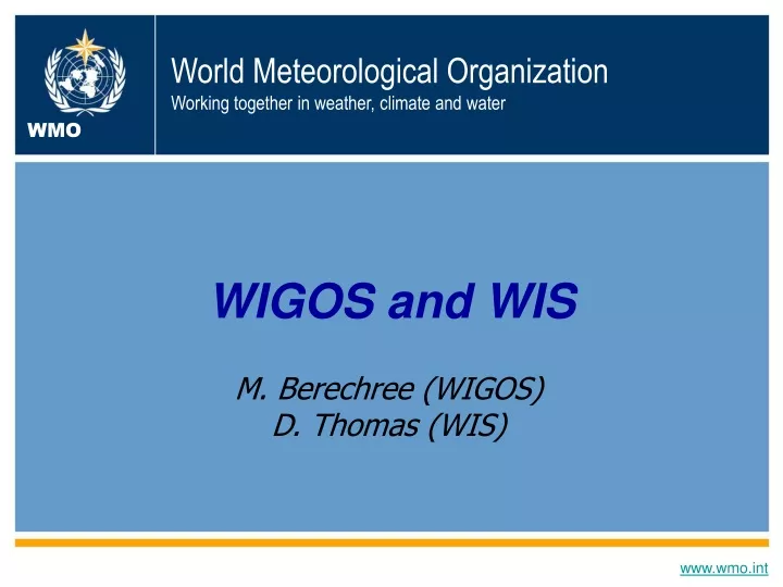 world meteorological organization working together in weather climate and water