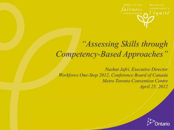 assessing skills through competency based approaches