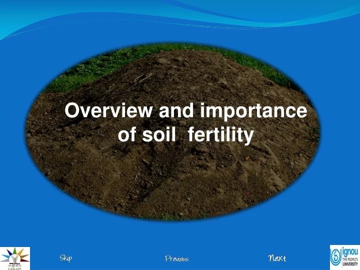 overview and importance of soil fertility