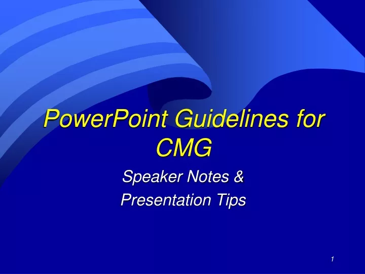 powerpoint guidelines for cmg