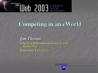 Competing in an eWorld