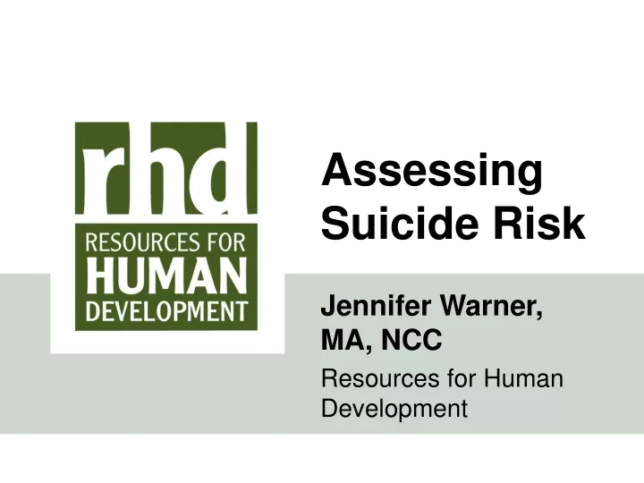 assessing suicide risk