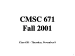 CMSC 671 Fall 2001 - slide 1
