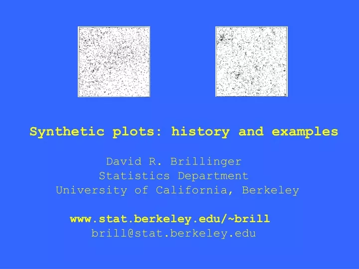 synthetic plots history and examples david