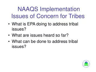 NAAQS Implementation Issues of Concern for Tribes