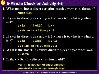 5-Minute Check on Activity  4-8