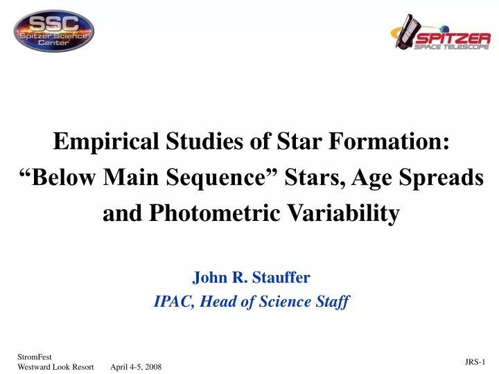 empirical studies of star formation below main