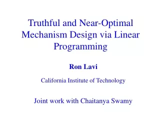 Truthful and Near-Optimal Mechanism Design via Linear Programming