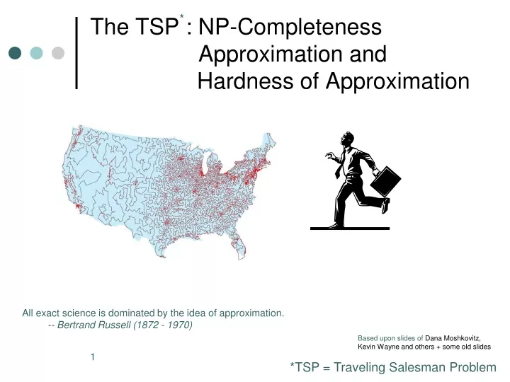 the tsp np completeness approximation and hardness of approximation