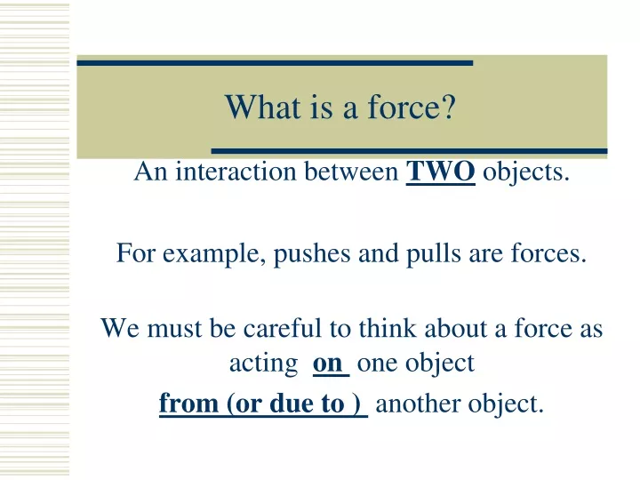 what is a force