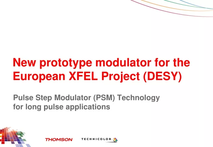 new prototype modulator for the european xfel project desy