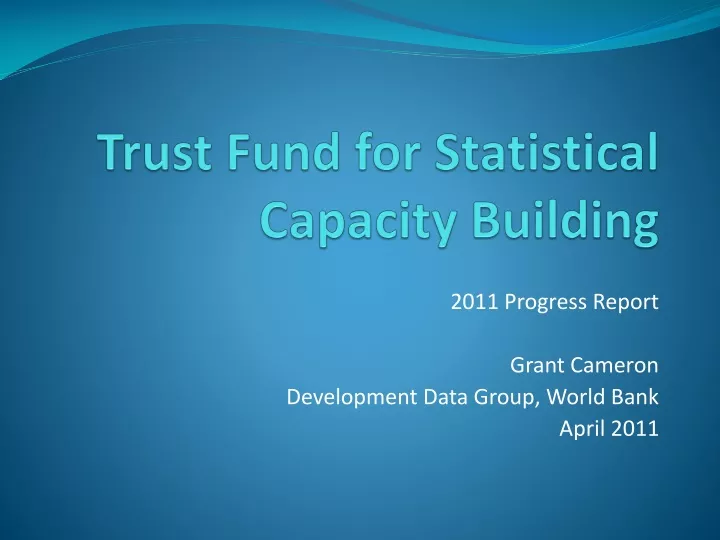 trust fund for statistical capacity building