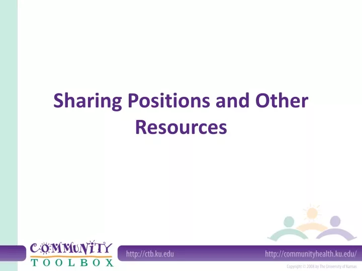 sharing positions and other resources