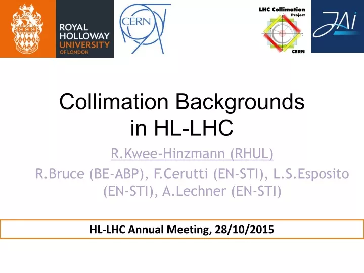 collimation backgrounds in hl lhc