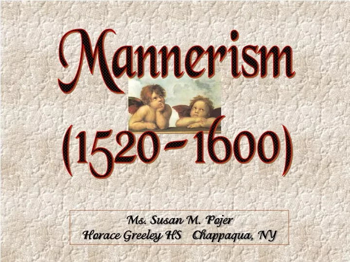 mannerism 1520 1600