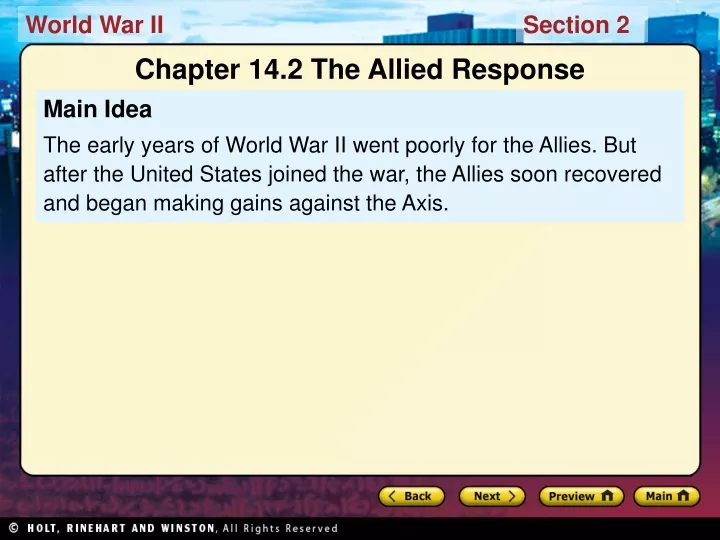 chapter 14 2 the allied response