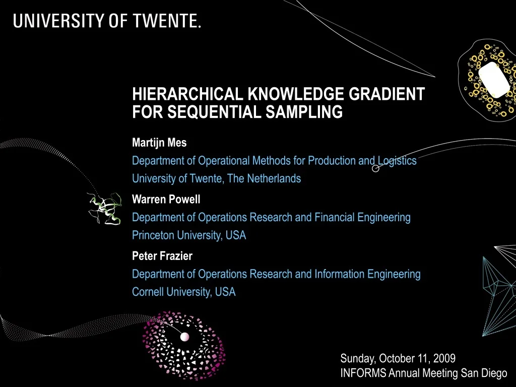 PPT - Hierarchical Knowledge Gradient for Sequential Sampling ...