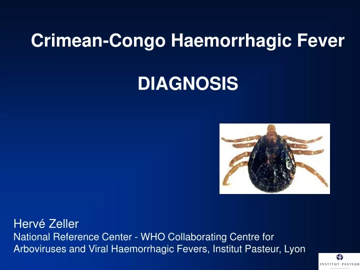 crimean congo haemorrhagic fever diagnosis