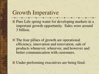 Growth Imperative