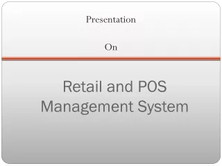 Retail and POS Management System