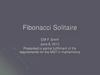 Fibonacci Solitaire