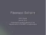 Fibonacci Solitaire: A Mathematical Card Game Study - slide 1