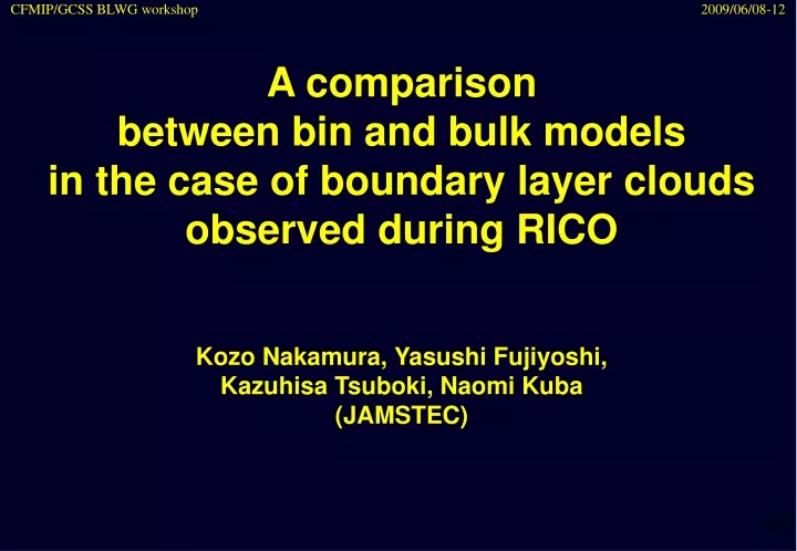 a comparison between bin and bulk models
