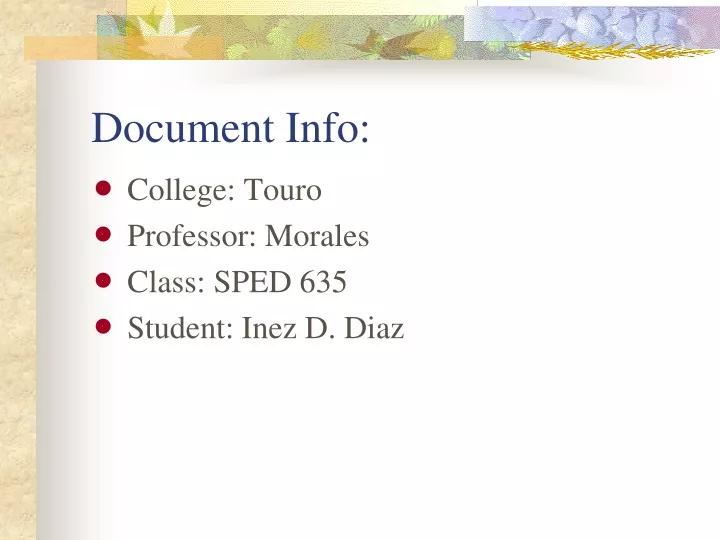 document info