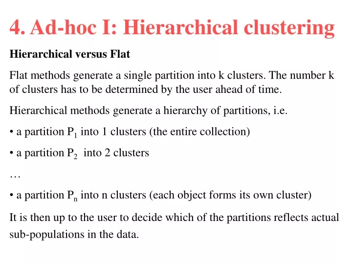 4 ad hoc i hierarchical clustering hierarchical
