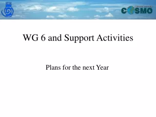 WG 6 and Support Activities