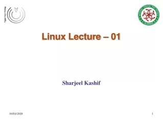 Linux Lecture – 01